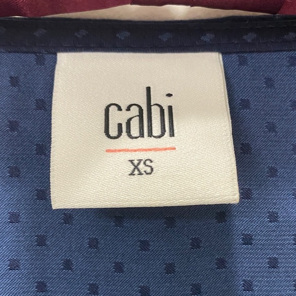 CAbi Navy Blouse with Elegant Bow - Picture 2 of 6